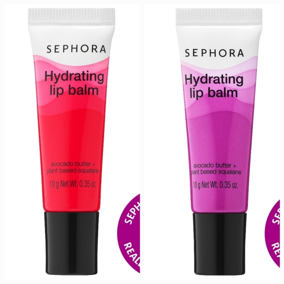 6pc Sephora Hydrating lip balm - 03 Cherry & 04 Berry - Picture 2 of 5